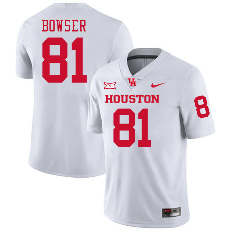 Tyus Bowser Houston Jersey,Houston Cougars #81 Tyus Bowser Jersey Youth College Uniforms-White